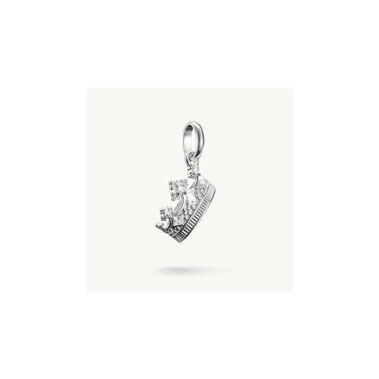 Charm pendant crown with stones Connect silver