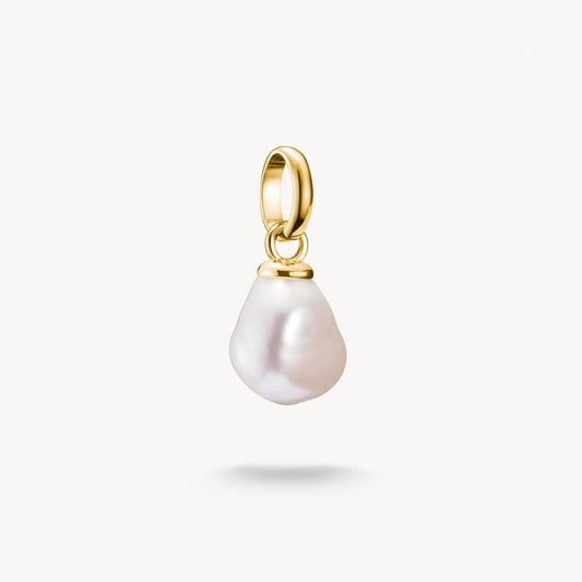 Charm pendant freshwater pearl Connect gold-plated