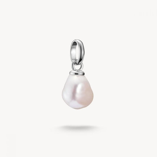 Charm pendant freshwater pearl Connect silver