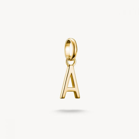 Charm pendant letter A Connect gold-plated