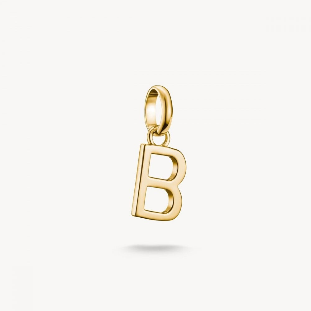 Charm pendant letter B Connect gold-plated