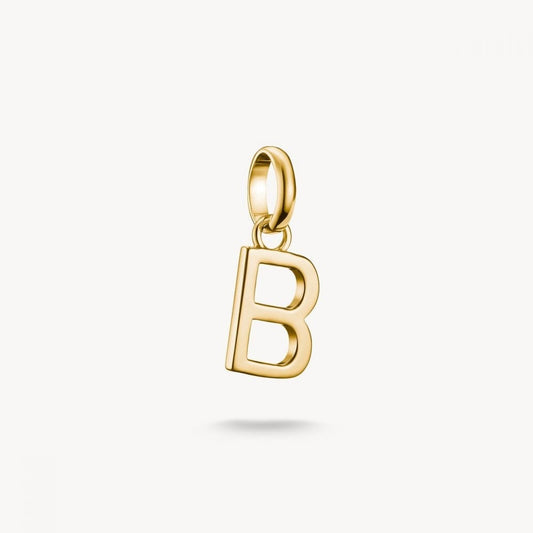 Charm pendant letter B Connect gold-plated