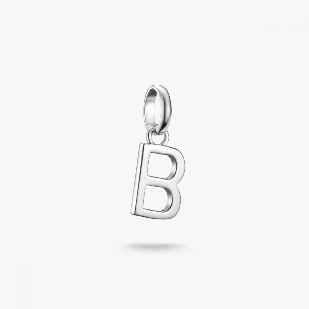 Charm pendant letter B Connect silver