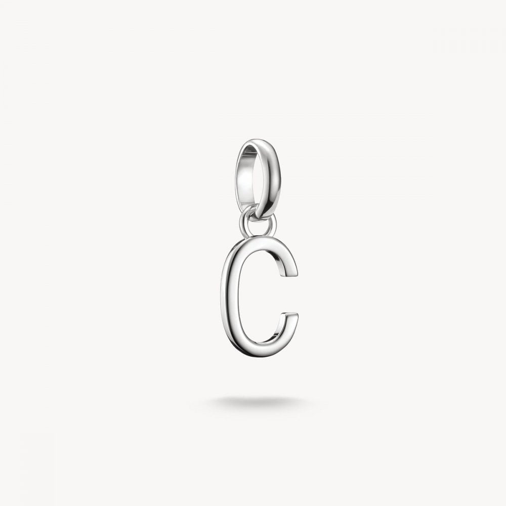 Charm pendant letter C Connect silver