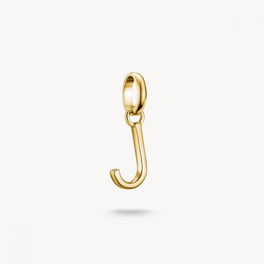 Charm pendant letter J Connect gold-plated