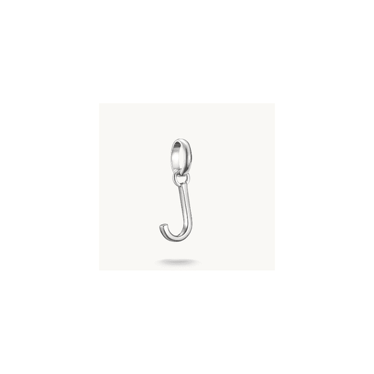 Charm pendant letter J Connect silver