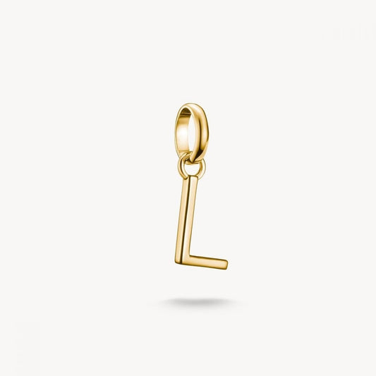 Charm pendant letter L Connect gold-plated