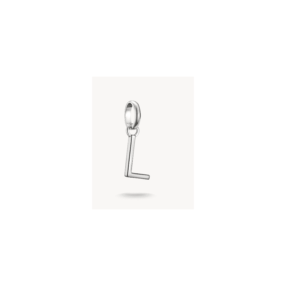Charm pendant letter L Connect silver