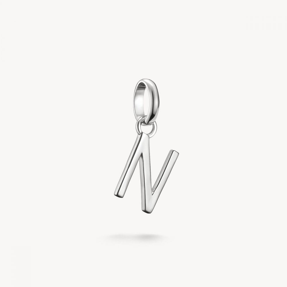 Charm pendant letter N Connect silver