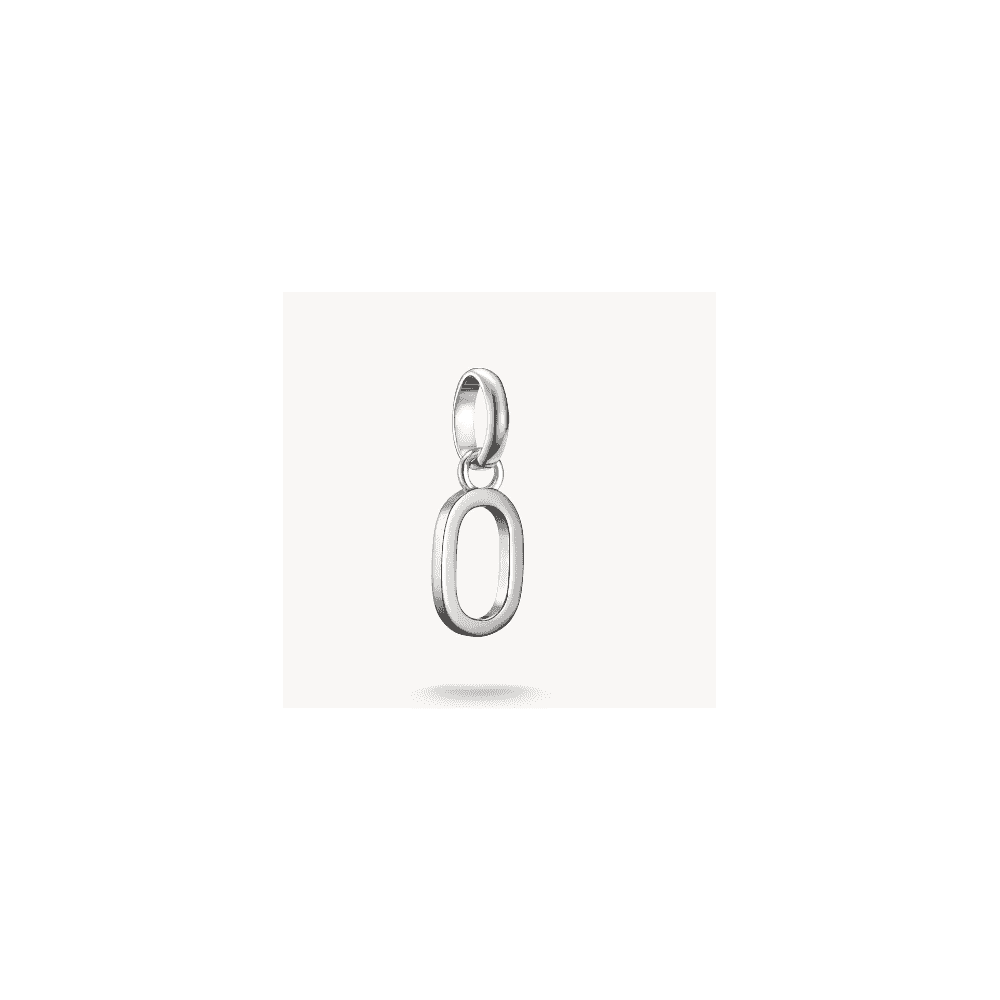 Charm pendant letter O Connect silver