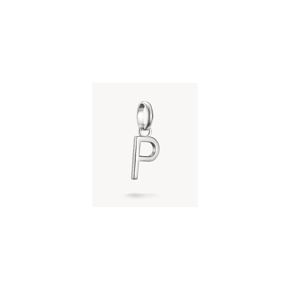 Charm pendant letter P Connect silver
