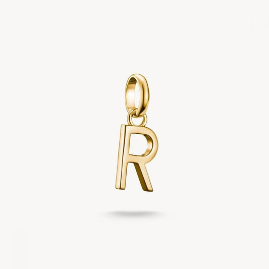 Charm pendant letter R Connect gold-plated