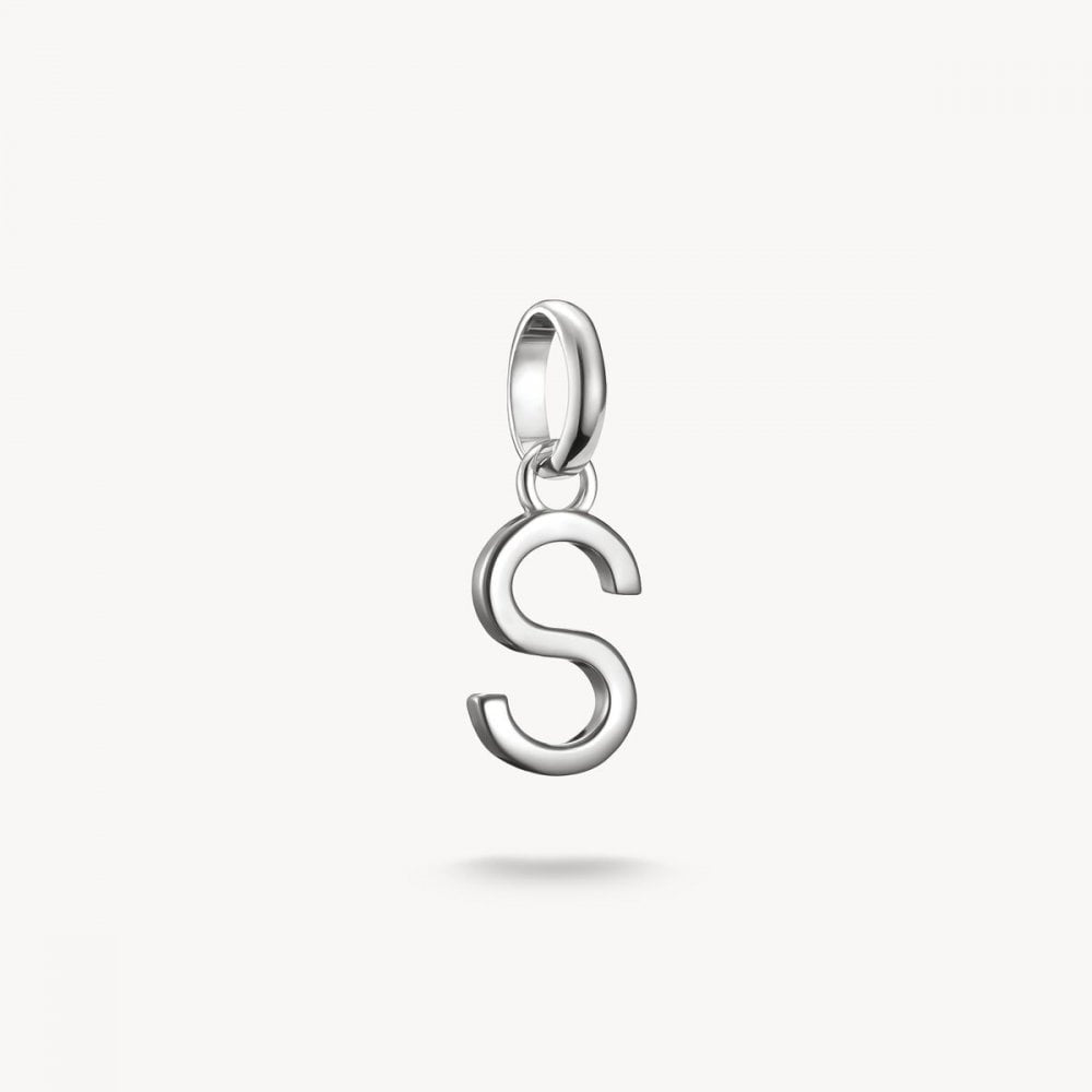 Charm pendant letter S Connect silver