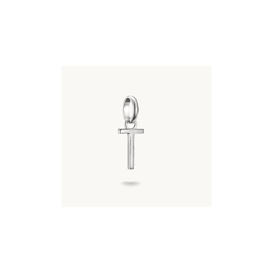 Charm pendant letter T Connect silver