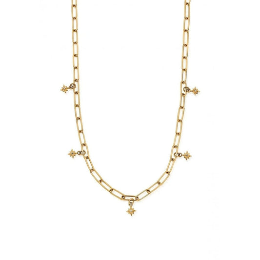 ChloBo Gold On Silver Divine Journey Link Chain Necklace