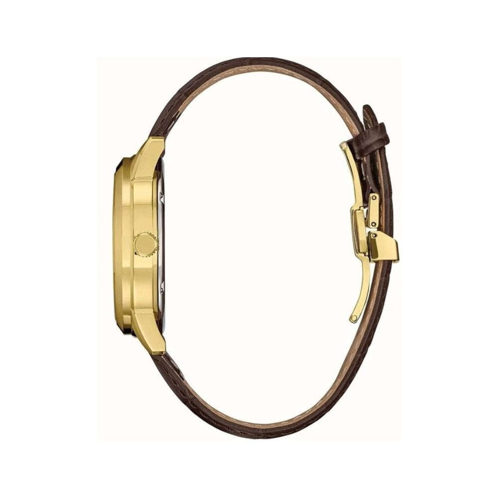 Citizen Citizen Men's Eco-Drive (40mm) Black Dial, Brown Leather Strap
