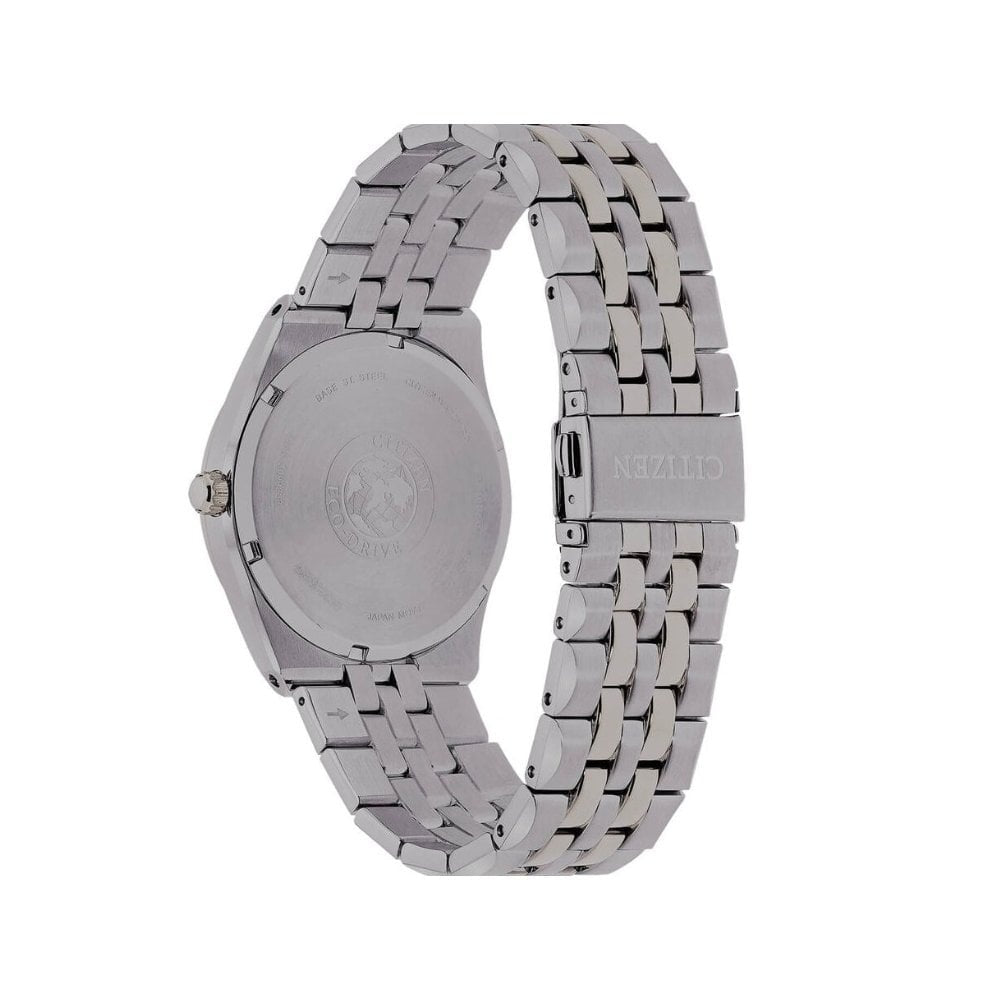 Citizen Eco-Drive Corso blue dial stainless steel bracelet watch