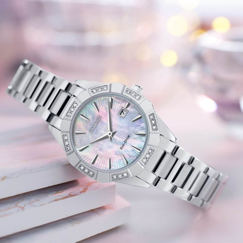 Citizen Eco-Drive Mother Of Pearl Diamond Watch