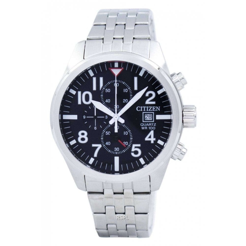 Citizen Gents Chronograph Quartz Stainless Steel Watch 