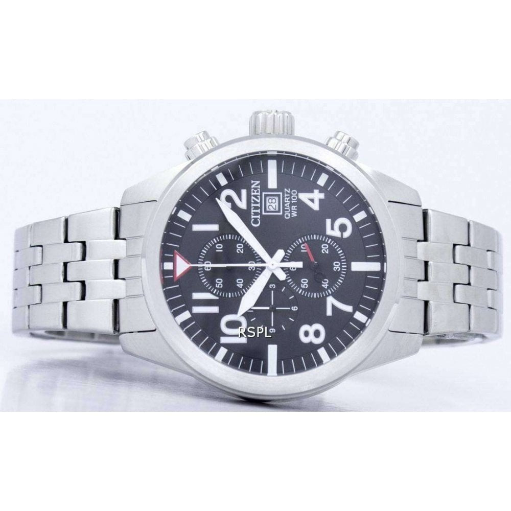 Citizen Gents Chronograph Quartz Stainless Steel Watch 
