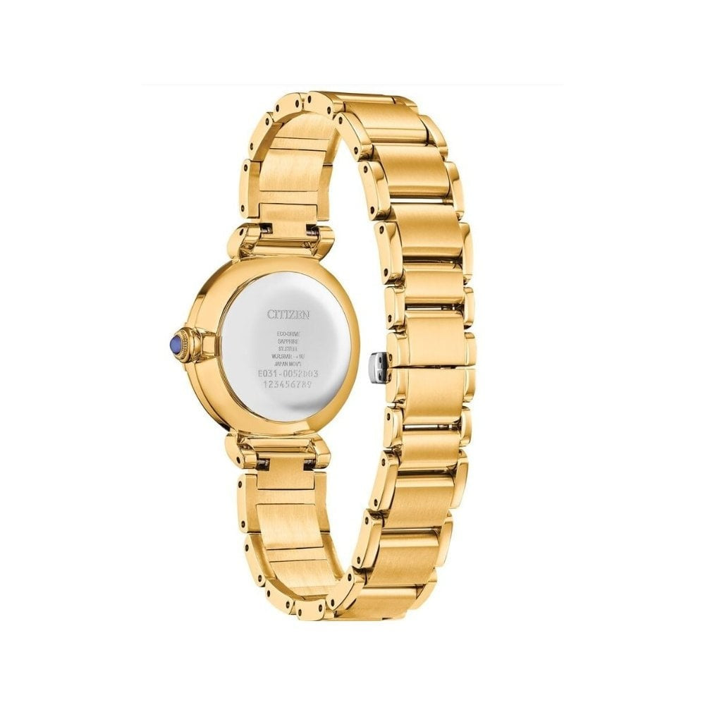 Citizen L Mae 29.5mm Pearlised Dial Yellow Gold PVD Case Bracelet Watch