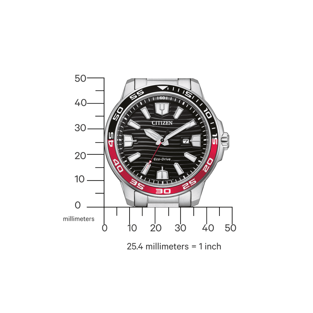 Citizen Sport Eco Drive Stainless Steel Watch 