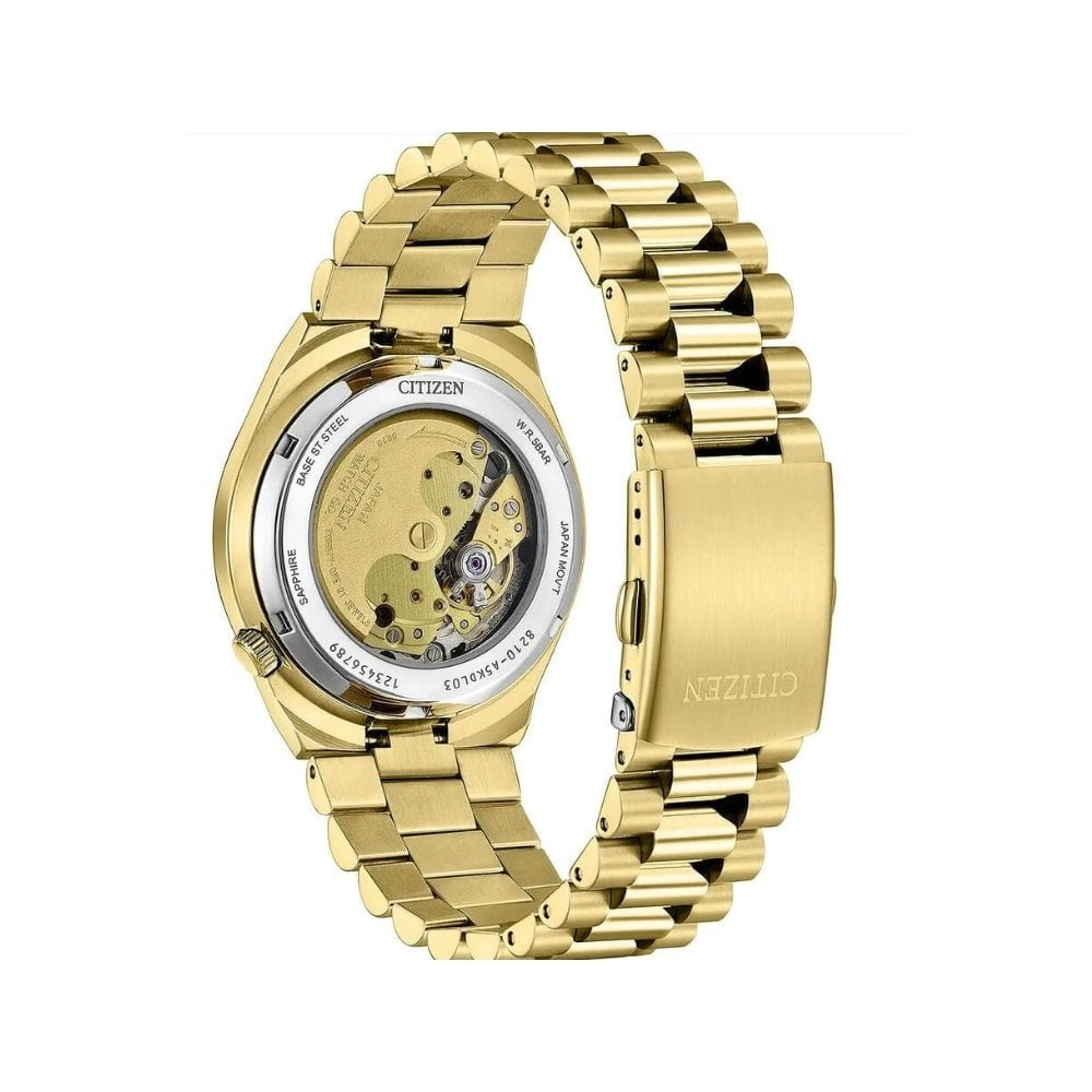 Citizen Tsuyosa 40mm Green Dial Yellow Gold Tone Steel Bracelet Watch