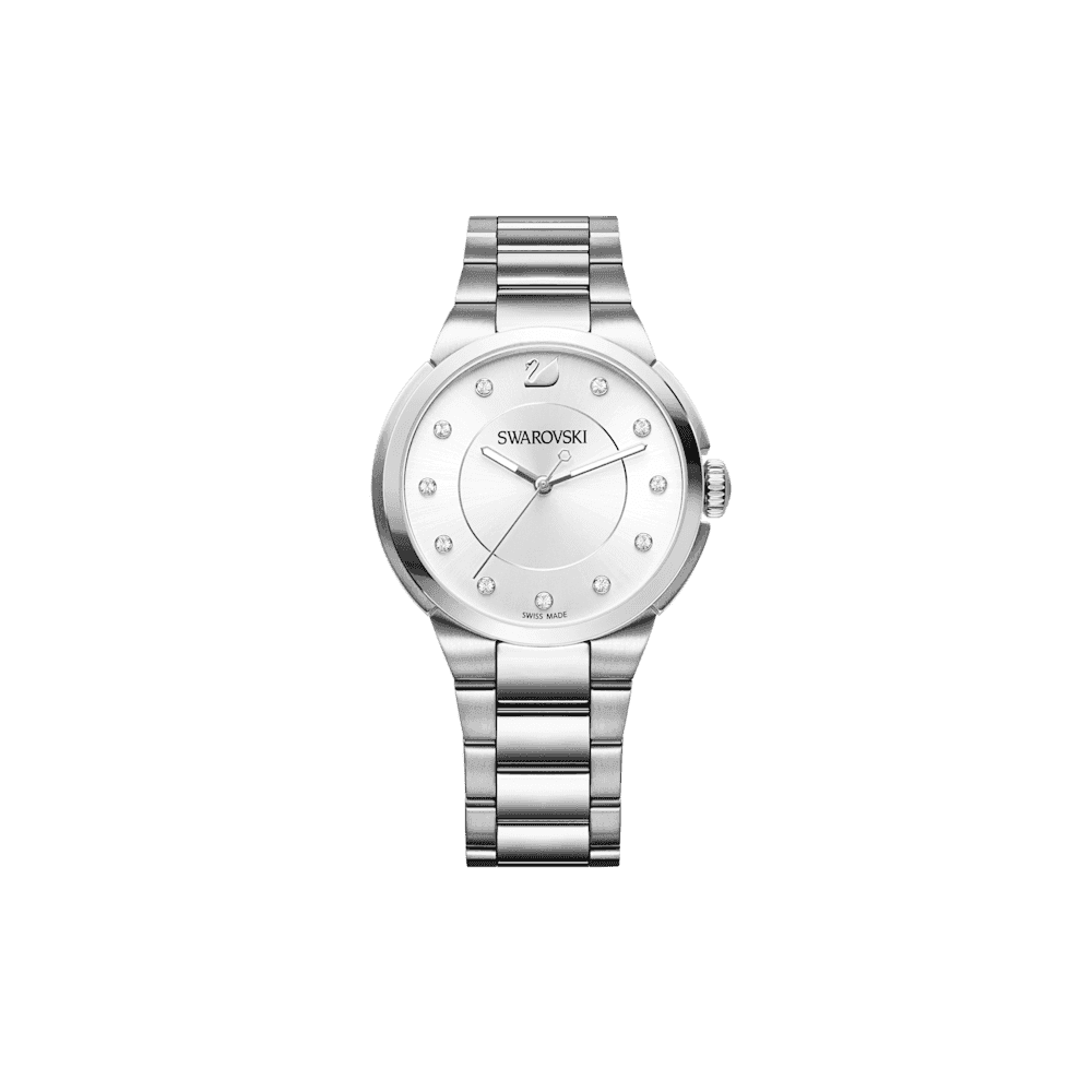 City Watch, Metal bracelet, White, Silver tone