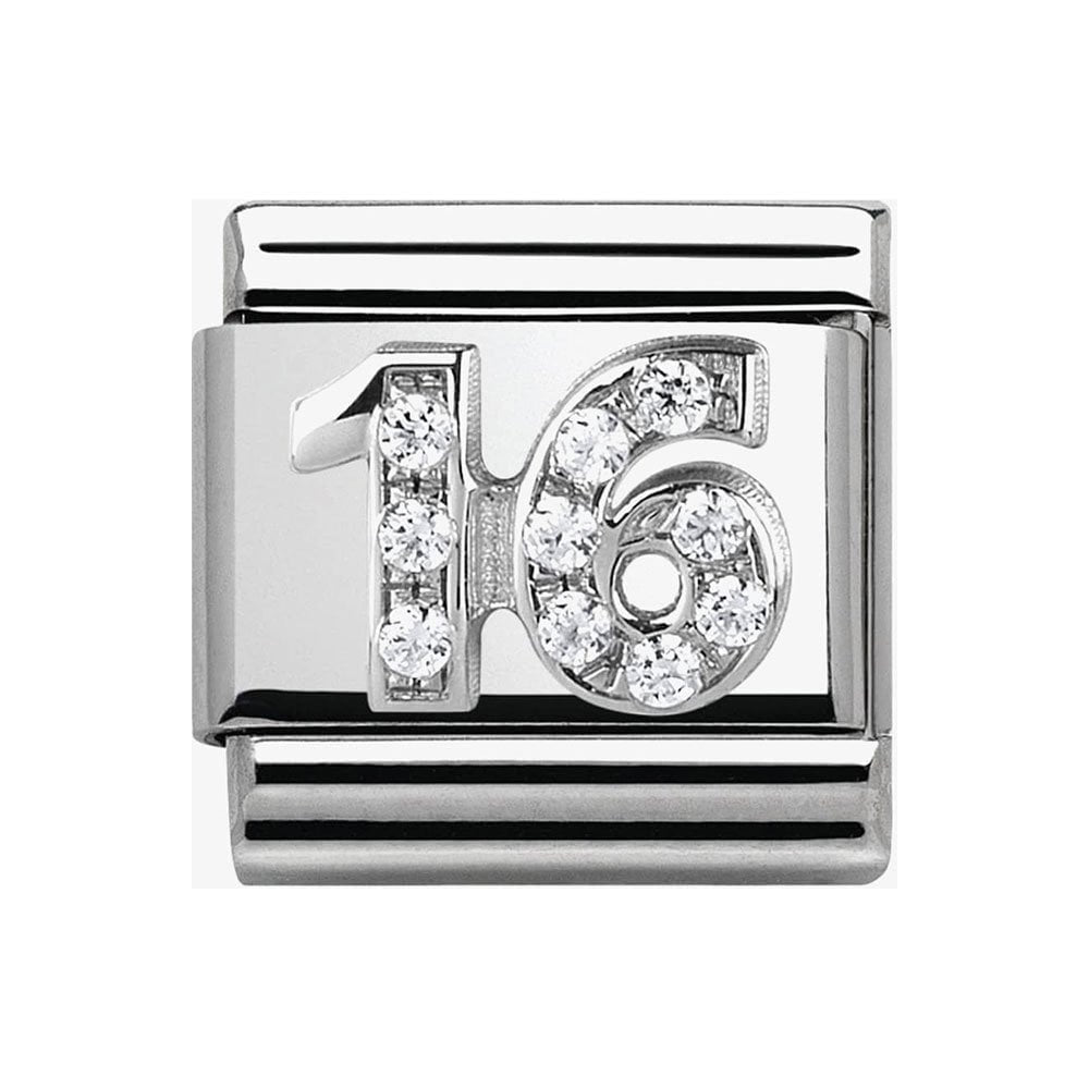 Composable CLASSIC 16 LINK stainless steel, Cubic zirconia and 925 silver