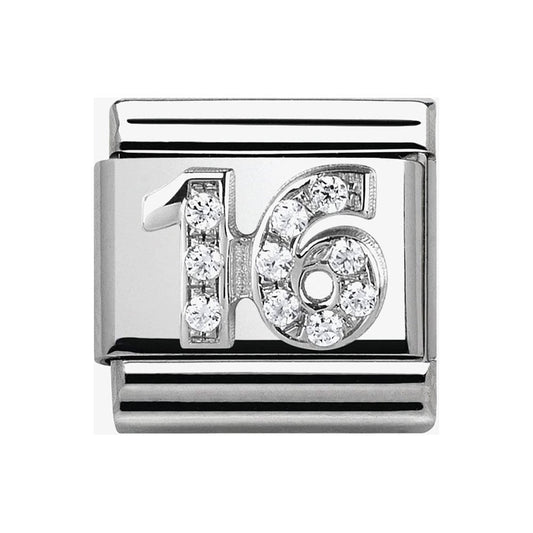 Composable CLASSIC 16 LINK stainless steel, Cubic zirconia and 925 silver