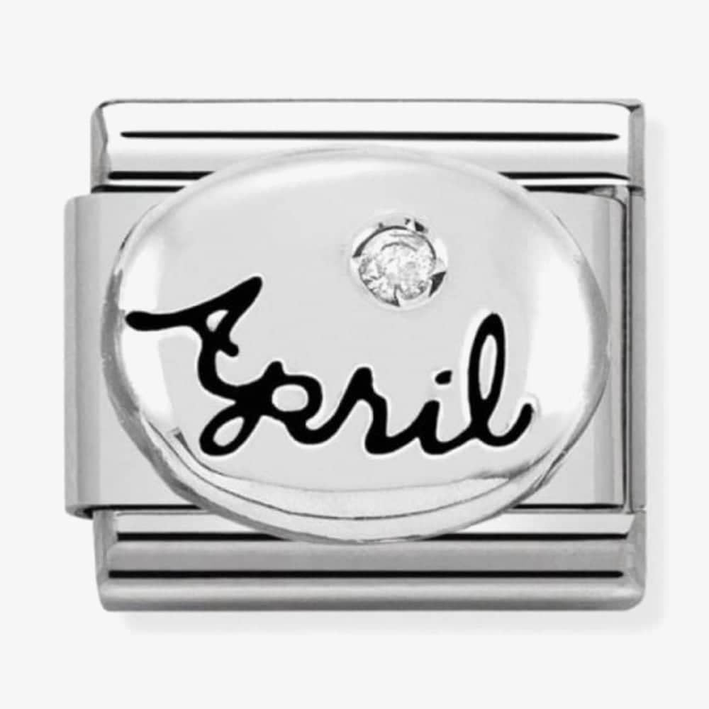 Composable Classic APRIL BIRTHSTONE CRYSTAL in stainless steel & sterling silver