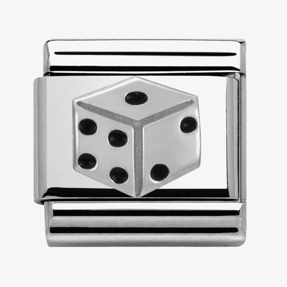 Composable Classic DICE in stainless steel, enamel and silver 925