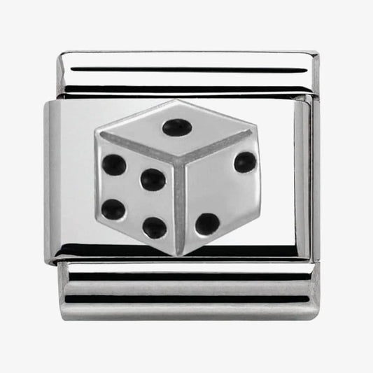 Composable Classic DICE in stainless steel, enamel and silver 925