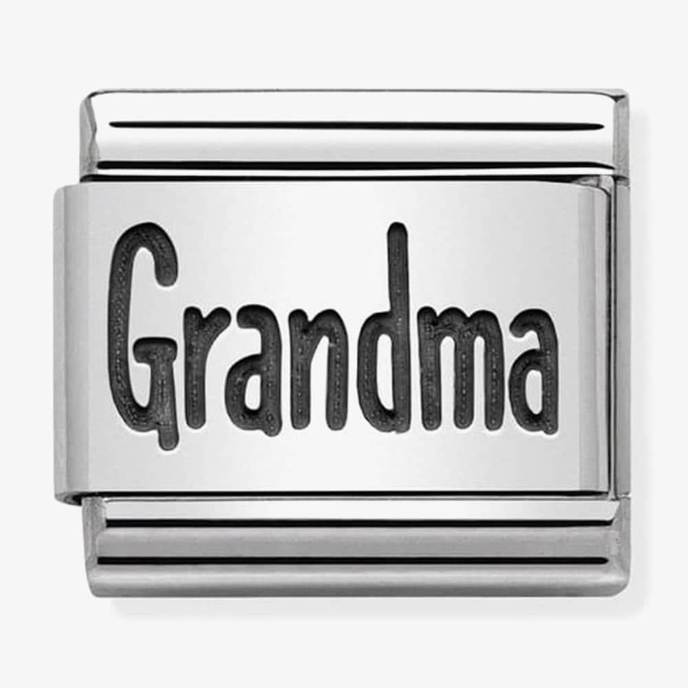 Composable Classic GRANDMA CHARM in stainless steel and sterling silver