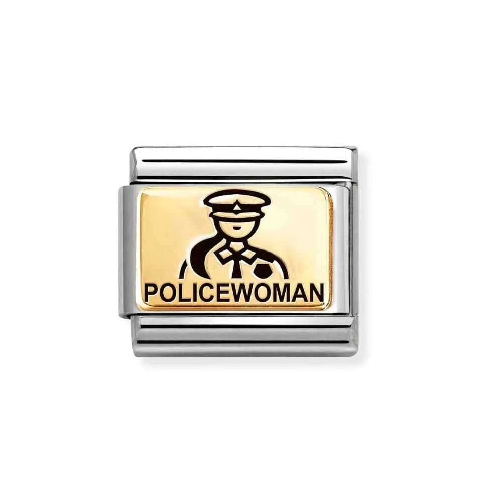 Composable Classic Gold Link POLICEWOMAN Charm