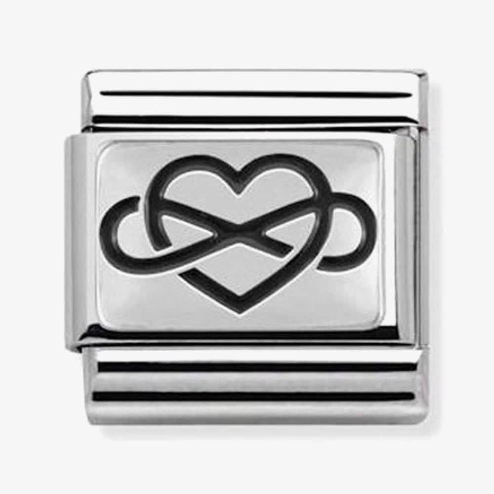 Composable Classic INFINITY HEART in stainless steel and sterling silver