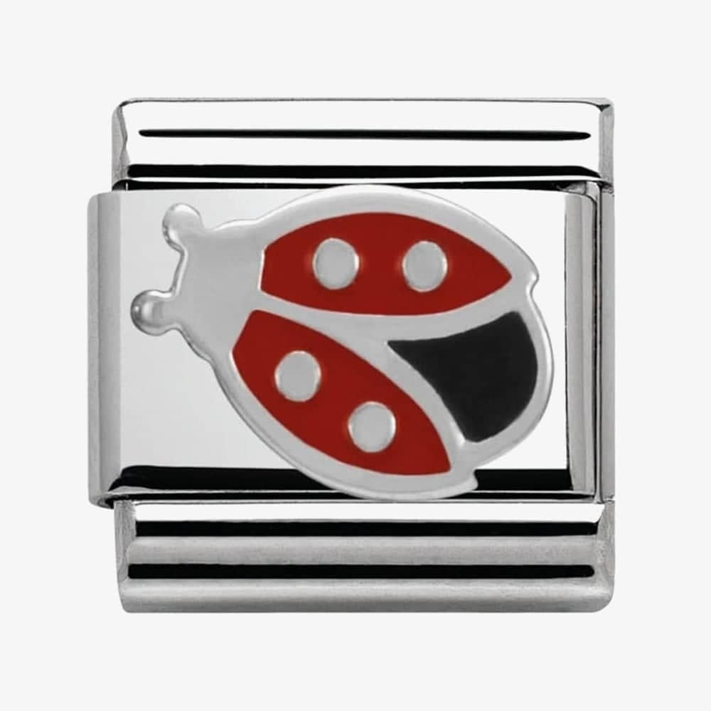 Composable Classic LADYBIRD in stainless steel, enamel and silver 925