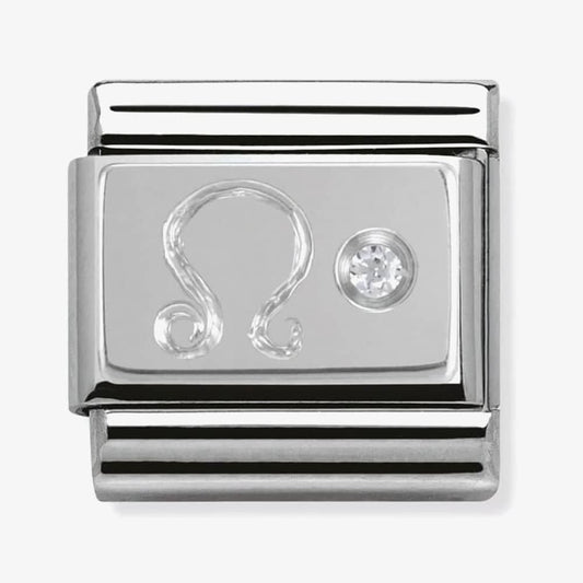 Composable Classic LEO ZODIAC CHARM stainless steel, Cubic zirconia and 925 silver