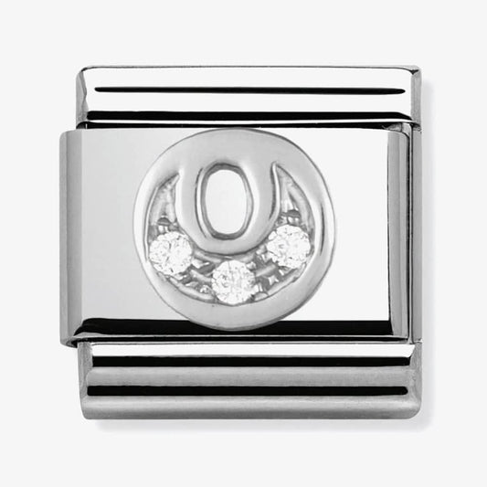 Composable Classic LETTER O stainless steel, Cubic zirconia and 925 silver