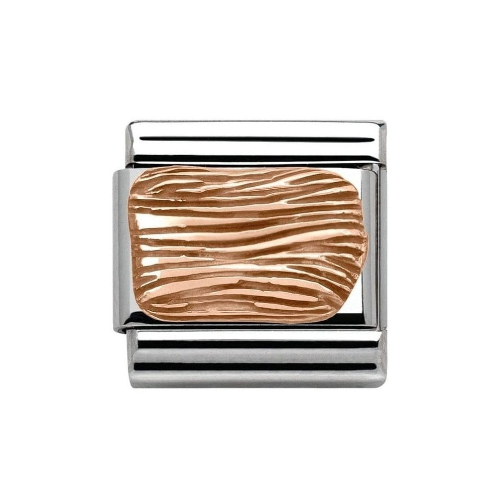 Composable Classic LINES in stainless steel with 9K rose gold