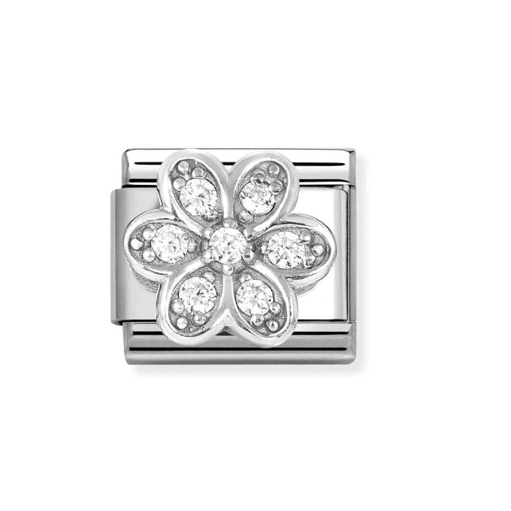 Composable Classic Link, Daisy with White CZ Charm