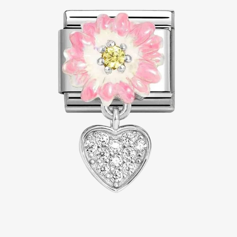 Composable Classic Link, Flower,Yellow CZ,Heart Charm
