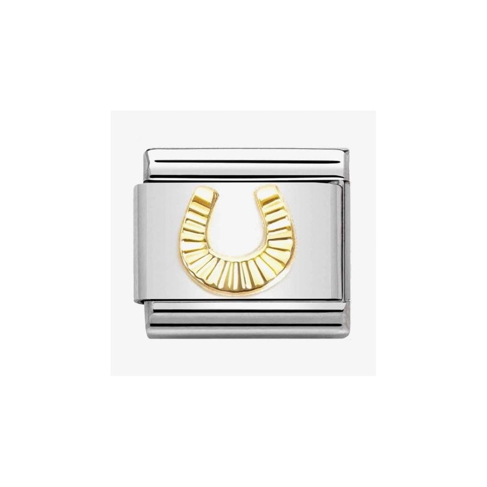 Composable Classic Link, Horseshoe, etched detail charm
