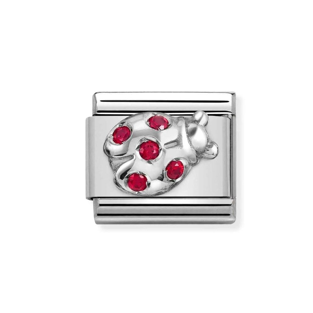 Composable Classic Link, Ladybug,Silver and CZ Charm