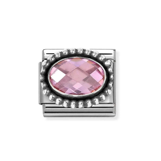 Composable Classic Link, Pink CZ, Vintage Effect Charm