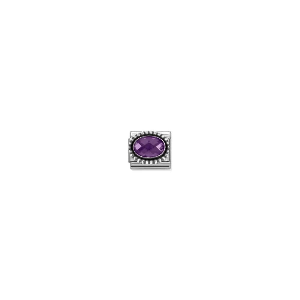 Composable Classic Link, Violet CZ, Vintage Effect