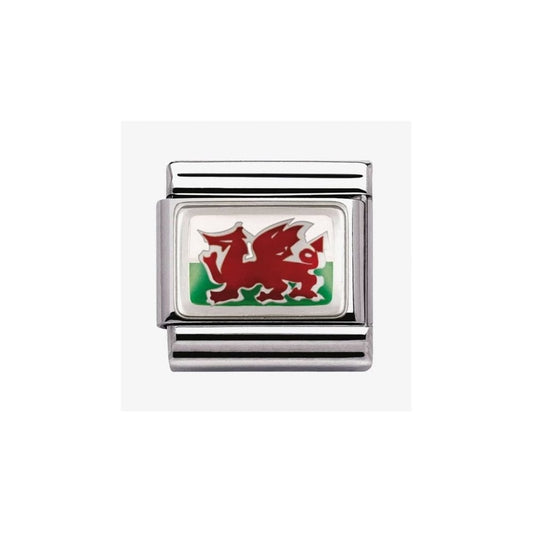 Composable Classic Link Wales Flag in Silver Charm
