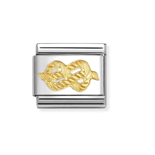 Composable Classic Link, gold Infinity Knot Charm