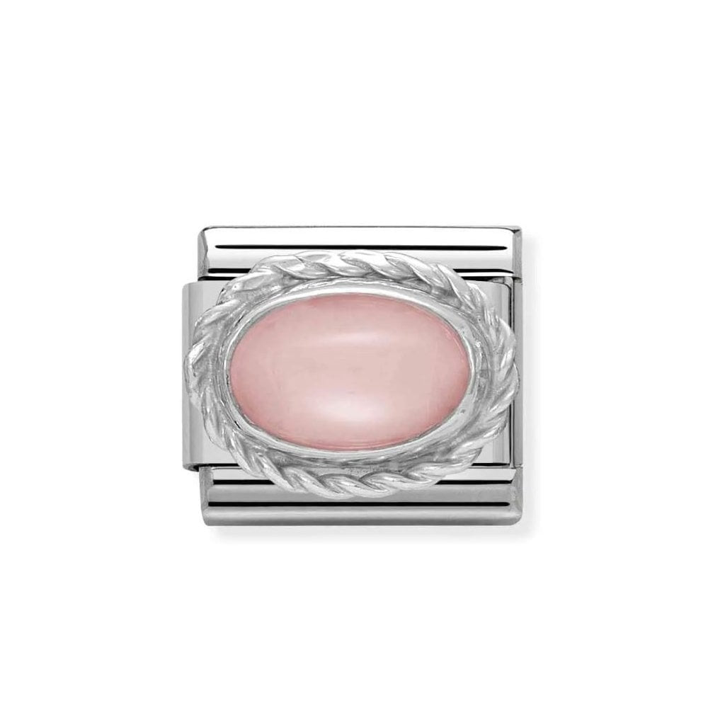 Composable Classic Link in Silver with Pink Opaline Charm