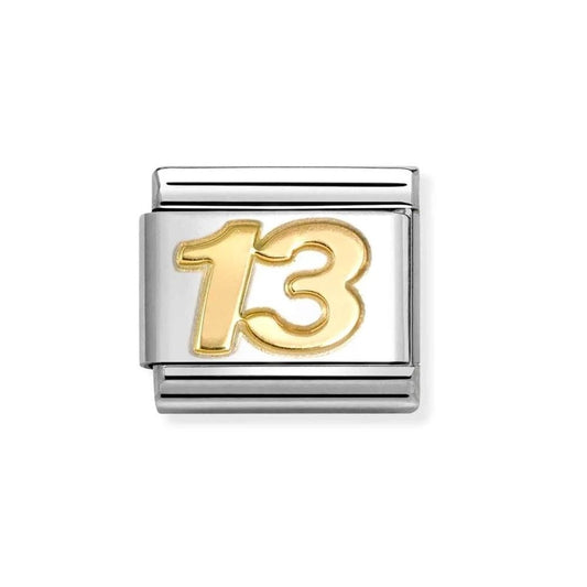 Composable Classic Link, yellow gold number 13 Charm